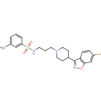 1365036-95-8 N-[3-[4-(6-Fluoro-1,2-benzoxazol-3-yl)piperidin-1-yl]propyl]-3- methylbenzenesulfonamide chemical structure