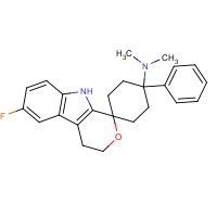 863513-91-1 6-fluoro-N,N-dimethyl-1'-phenylspiro[4,9-dihydro-3H-pyrano[3,4-b]indole-1,4'-cyclohexane]-1'-amine chemical structure