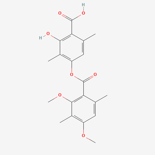 436-32-8 4-(2,4-dimethoxy-3,6-dimethylbenzoyl)oxy-2-hydroxy-3,6-dimethylbenzoic acid chemical structure
