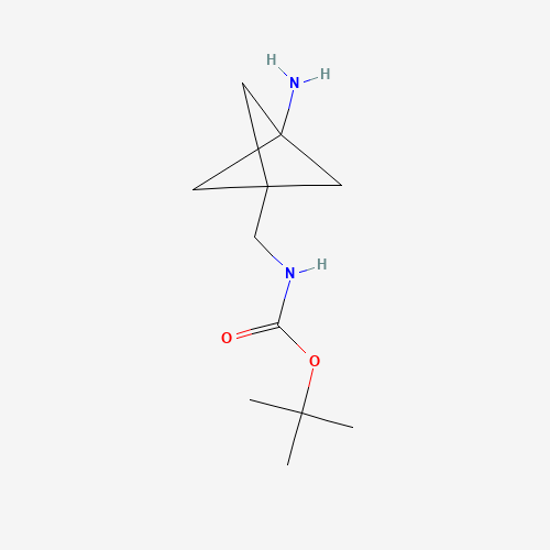 1630906-49-8 tert-butyl N-[(3-amino-1-bicyclo[1.1.1]pentanyl)methyl]carbamate chemical structure