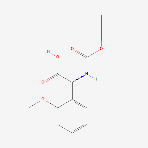 1217786-73-6 (2R)-2-(2-methoxyphenyl)-2-[(2-methylpropan-2-yl)oxycarbonylamino]acetic acid chemical structure