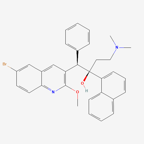 857086-94-3 (1R,2R)-1-(6-bromo-2-methoxyquinolin-3-yl)-4-(methylamino)-2-(naphthalen-1-yl)-1-phenylbutan-2-ol chemical structure