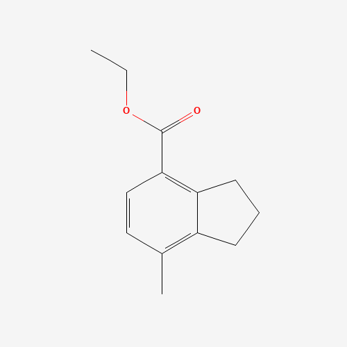 71042-72-3 2,3-Dihydro-7-methyl-1H-indene-4-carboxylic acid ethyl ester chemical structure