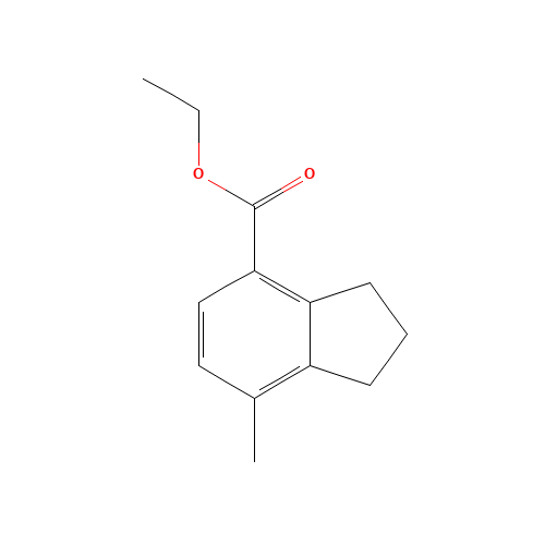 71042-72-3 2,3-Dihydro-7-methyl-1H-indene-4-carboxylic acid ethyl ester chemical structure