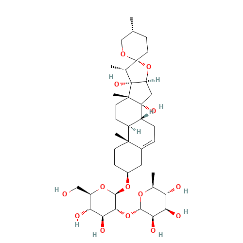 128502-94-3 Ophiogenin 3-O-α-L-rhamnopyranosyl-(1→2)-β-D-glucopyranoside chemical structure