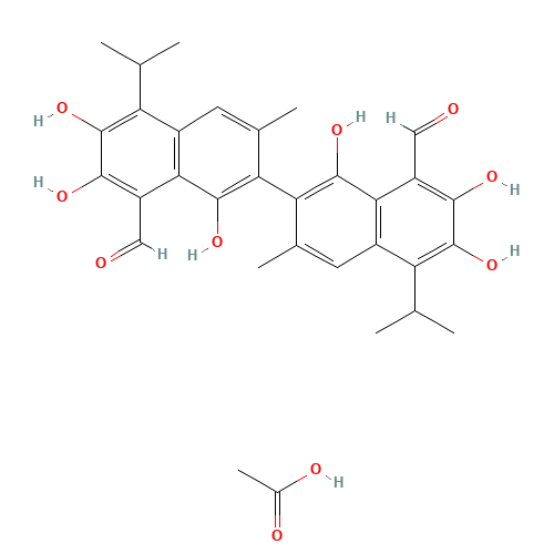 12542-36-8 Gossypol-acetic acid chemical structure