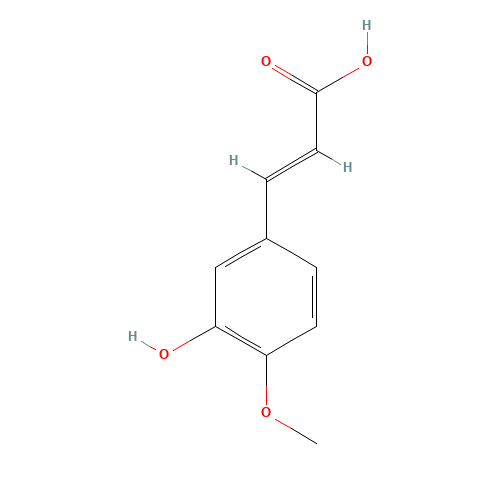 537-73-5 3-Hydroxy-4-methoxycinnamic acid chemical structure
