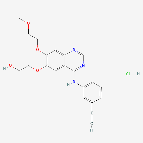 183320-51-6 2-[4-(3-ethynylanilino)-7-(2-methoxyethoxy)quinazolin-6-yl]oxyethanol,hydrochloride chemical structure