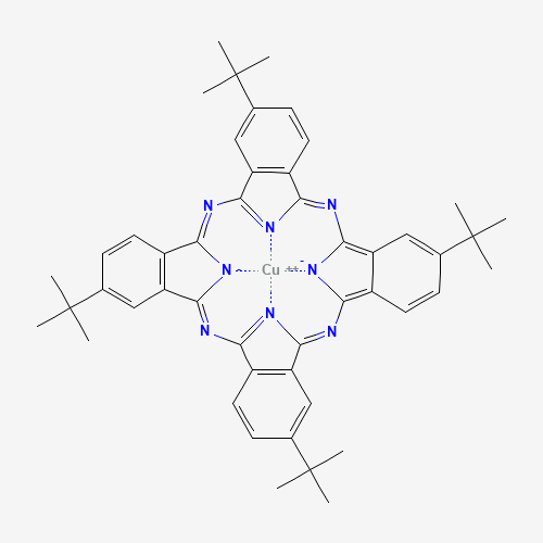 39001-64-4 2,9,16,23-tetrakis(tert-butyl)phthalocyanine copper(II) complex chemical structure