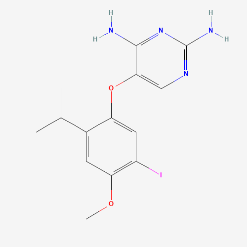 865305-30-2 5-(5-iodo-4-methoxy-2-propan-2-ylphenoxy)pyrimidine-2,4-diamine chemical structure