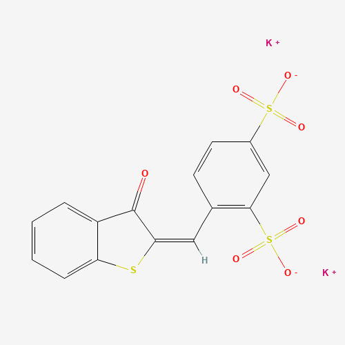 66096-13-7 dipotassium 4-[(3-oxobenzo[b]thien-2(3H)-ylidene)methyl]benzene-1,3-disulphonate chemical structure