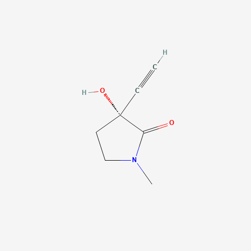 1451089-77-2 (R)-3-ethynyl-3-hydroxy-1-methylpyrrolidin-2-one chemical structure