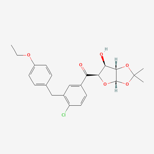 1103738-30-2 (4-Chloro-3-(4-ethoxybenzyl)phenyl)((3as,5r,6s,6as)-6-hydroxy-2,2-dimethyltetrahydrofuro[2,3-d][1,3]dioxol-5-yl)methanone chemical structure
