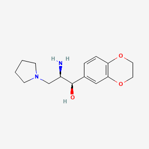 491833-28-4 (1R,2R)-2-amino-1-(2,3-dihydrobenzo[b][1,4]dioxin-6-yl)-3-(pyrrolidin-1-yl)propan-1-ol chemical structure