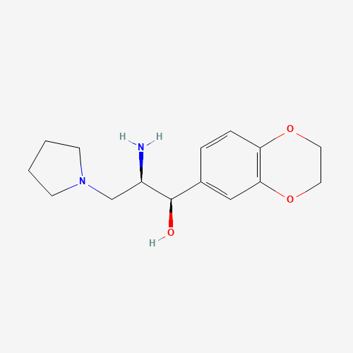 491833-28-4 (1R,2R)-2-amino-1-(2,3-dihydrobenzo[b][1,4]dioxin-6-yl)-3-(pyrrolidin-1-yl)propan-1-ol chemical structure