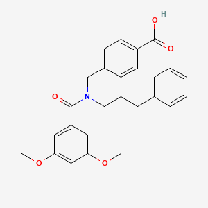 679790-27-3 4-[[(3,5-Dimethoxy-4-methylbenzoyl)-(3-phenylpropyl)amino]methyl]benzoic acid chemical structure