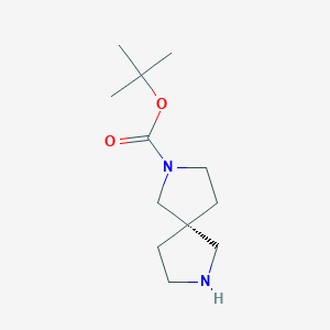 2201785-36-4 tert-Butyl (R)-2,7-diazaspiro[4.4]nonane-2-carboxylate chemical structure