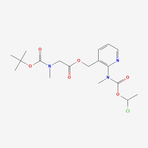 338990-31-1 (2-(((1-Chloroethoxy)carbonyl)(methyl)amino)pyridin-3-yl)methyl 2-((tert-butoxycarbonyl)(methyl)amino)acetate chemical structure