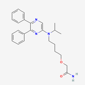 475086-28-3 2-[4-[N-(5,6-diphenylpyrazin-2-yl)-N-isopropylamino]butyloxy]acetamide chemical structure