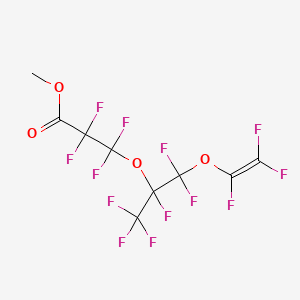 63863-43-4 Methyl 2,2,3,3-tetrafluoro-3-((1,1,1,2,3,3-hexafluoro-3-((trifluoroethenyl)oxy)propan-2-yl)oxy)propanoate chemical structure