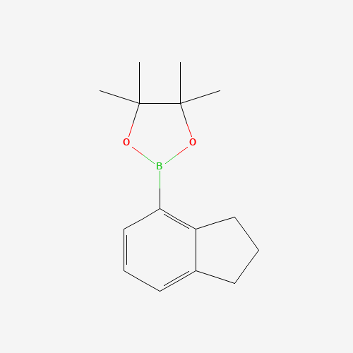 1252793-57-9 2-(2,3-dihydro-1H-inden-4-yl)-4,4,5,5-tetramethyl-1,3,2-dioxaborolane chemical structure