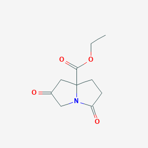 942603-58-9 ethyl 2,5-dioxohexahydro-1H-pyrrolizine-7a-carboxylate chemical structure