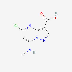 2469042-39-3 5-Chloro-7-(methylamino)pyrazolo[1,5-A]pyrimidine-3-carboxylic acid chemical structure
