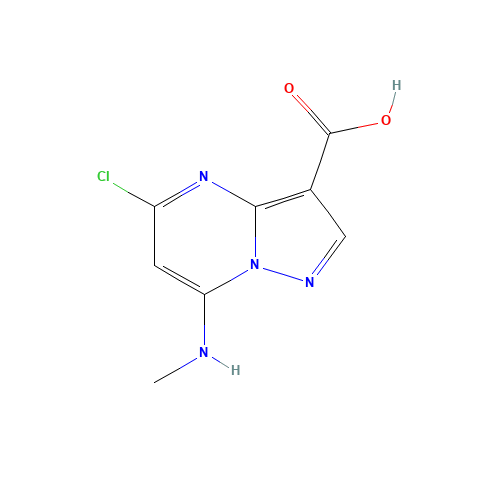 2469042-39-3 5-Chloro-7-(methylamino)pyrazolo[1,5-A]pyrimidine-3-carboxylic acid chemical structure