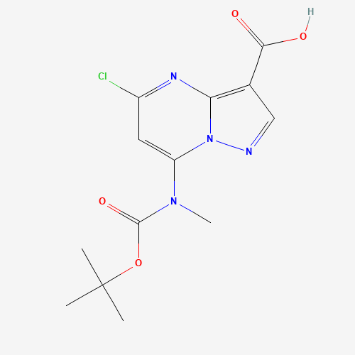 2271470-66-5 7-((tert-Butoxycarbonyl)(methyl)amino)-5-chloropyrazolo[1,5-a]pyrimidine-3-carboxylic acid chemical structure