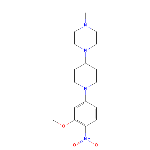 761440-65-7 1-(1-(3-Methoxy-4-nitrophenyl)piperidin-4-yl)-4-methylpiperazine chemical structure