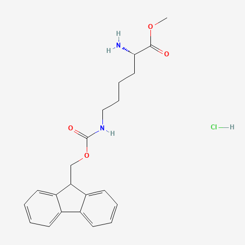 201009-98-5 (S)-Methyl 6-((((9H-fluoren-9-yl)methoxy)carbonyl)amino)-2-aminohexanoate hydrochloride chemical structure
