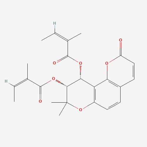 4970-26-7 [8,8-Dimethyl-9-(2-methylbut-2-enoyloxy)-2-oxo-9,10-dihydropyrano[2,3-f]chromen-10-yl] 2-methylbut-2-enoate chemical structure