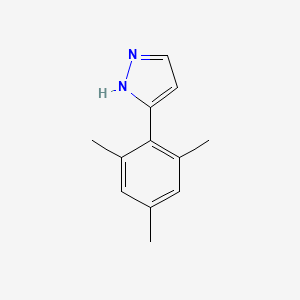 150050-03-6 1H-Pyrazole, 3-(2,4,6-trimethylphenyl)- chemical structure