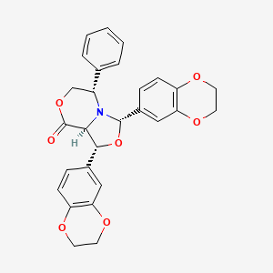 491833-25-1 (1R,3S,5S,8AS)-1,3-bis(2,3-dihydrobenzo[b][1,4]dioxin-6-yl)-5-phenyltetrahydrooxazolo[4,3-c][1,4]oxazin-8(3H)-one chemical structure