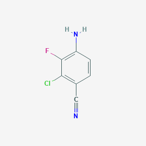 757247-99-7 4-Amino-2-chloro-3-fluorobenzonitrile chemical structure