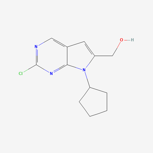 1374639-77-6 (2-chloro-7-cyclopentyl-7H-pyrrolo[2,3-d]pyrimidin-6-yl)methanol chemical structure