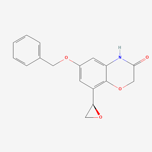 869478-12-6 (R)-6-(benzyloxy)-8-(oxiran-2-yl)-2H-benzo[b][1,4]oxazin-3(4H)-one chemical structure