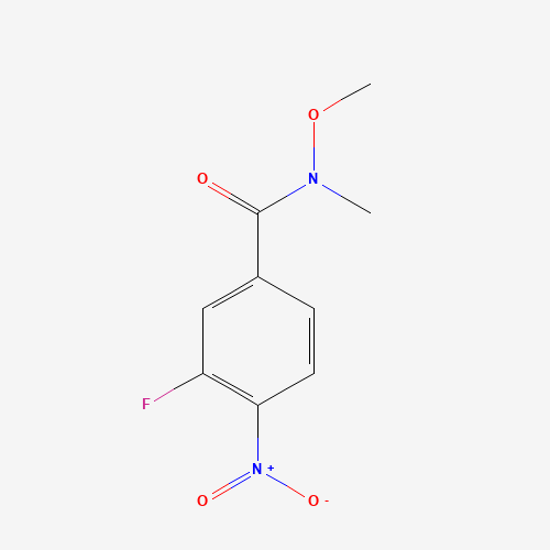 863604-64-2 3-Fluoro-N-methoxy-N-methyl-4-nitrobenzamide chemical structure