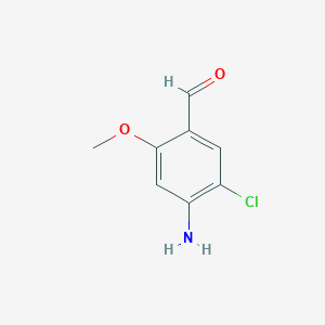 145742-50-3 4-Amino-5-chloro-2-methoxybenzaldehyde chemical structure