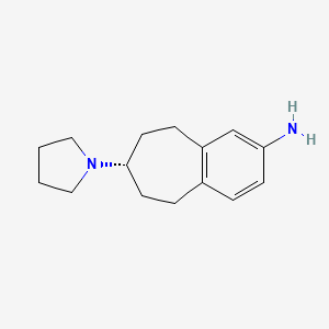 2045894-03-7 (S)-7-(Pyrrolidin-1-yl)-6,7,8,9-tetrahydro-5H-benzo[7]annulen-2-amine chemical structure