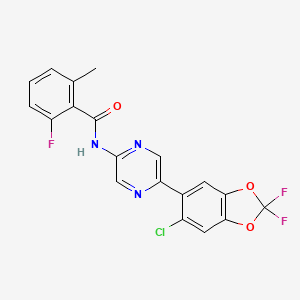 1713240-67-5 N-(5-(6-Chloro-2,2-difluorobenzo[d][1,3]dioxol-5-yl)pyrazin-2-yl)-2-fluoro-6-methylbenzamide chemical structure
