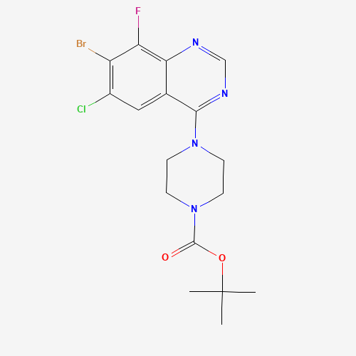 1698027-20-1 tert-Butyl 4-(7-bromo-6-chloro-8-fluoroquinazolin-4-yl)piperazine-1-carboxylate chemical structure