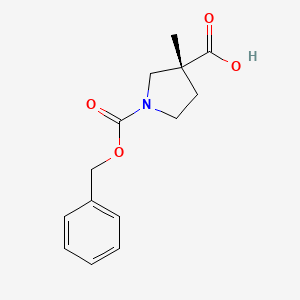 1412254-17-1 (R)-3-Methyl-pyrrolidine-1,3-dicarboxylic acid 1-benzyl ester chemical structure