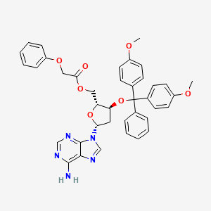 115388-94-8 ((2R,3S,5R)-5-(6-Amino-9H-purin-9-yl)-3-(bis(4-methoxyphenyl)(phenyl)methoxy)tetrahydrofuran-2-yl)methyl 2-phenoxyacetate chemical structure